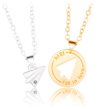 Load image into Gallery viewer, 1 Pair Paper Airplane Couple Necklace

