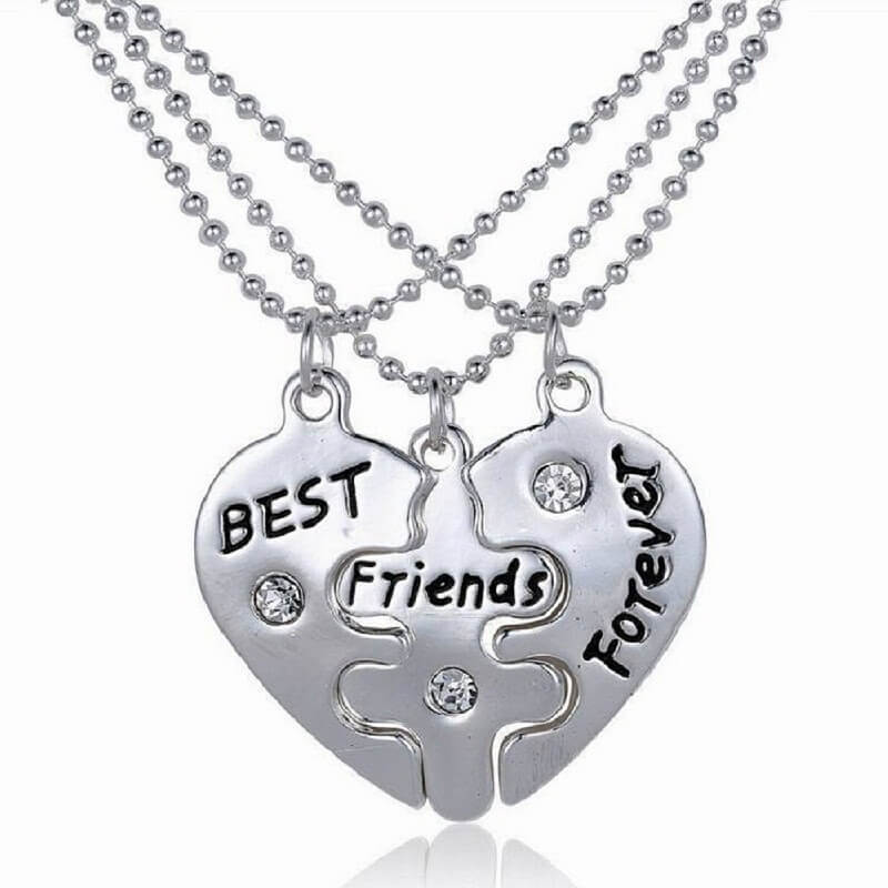3pcs Best Friends Forever Necklaces
