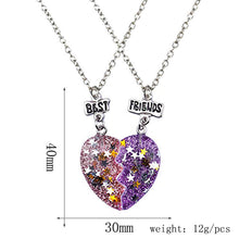 Load image into Gallery viewer, Best Friends Half Heart Pendant Necklace
