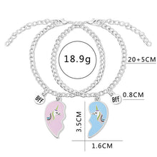 Load image into Gallery viewer, Unicorn Heart Pendant Couple Necklace
